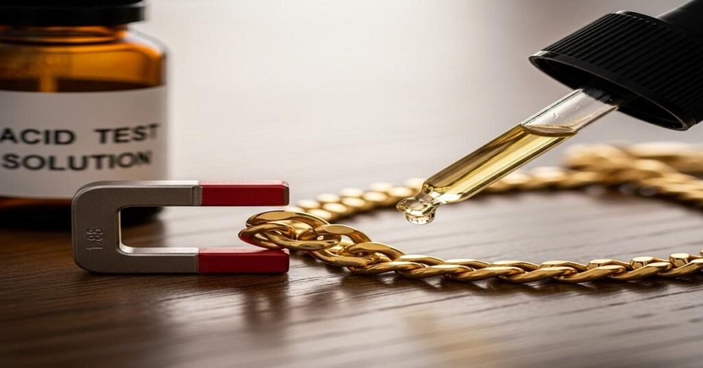 Spotting Fake Gold: Your 18K Gold Chain Might Be Fake, Use This Magnet and Acid Test at Home to Find Out the Truth.