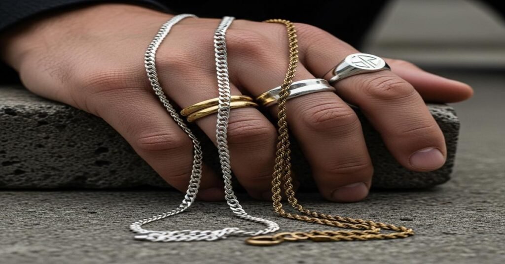 Men's Jewelry Guide: The 3 Rules for Wearing Rings and Chains, How to Look Stylish, Not Tacky.