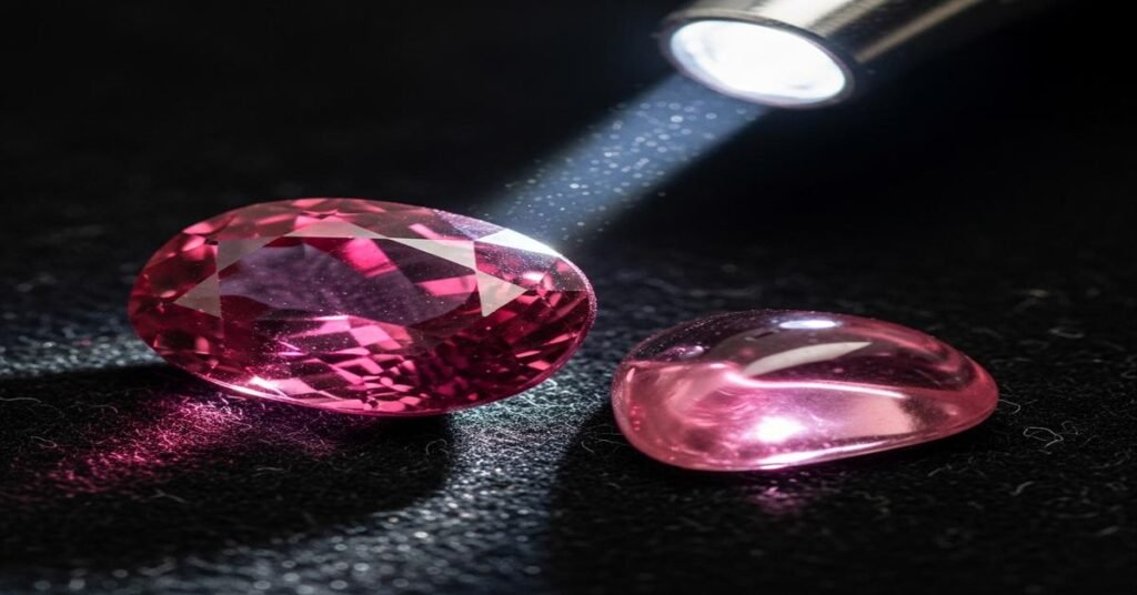 Garnet Fakes: That "Rhodolite" Garnet Is Just Pink Glass, How to Check for "Double Refraction" at Home.